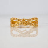 Double Strap Ring 2.35g / T7 1/4 Yellow Gold 18K