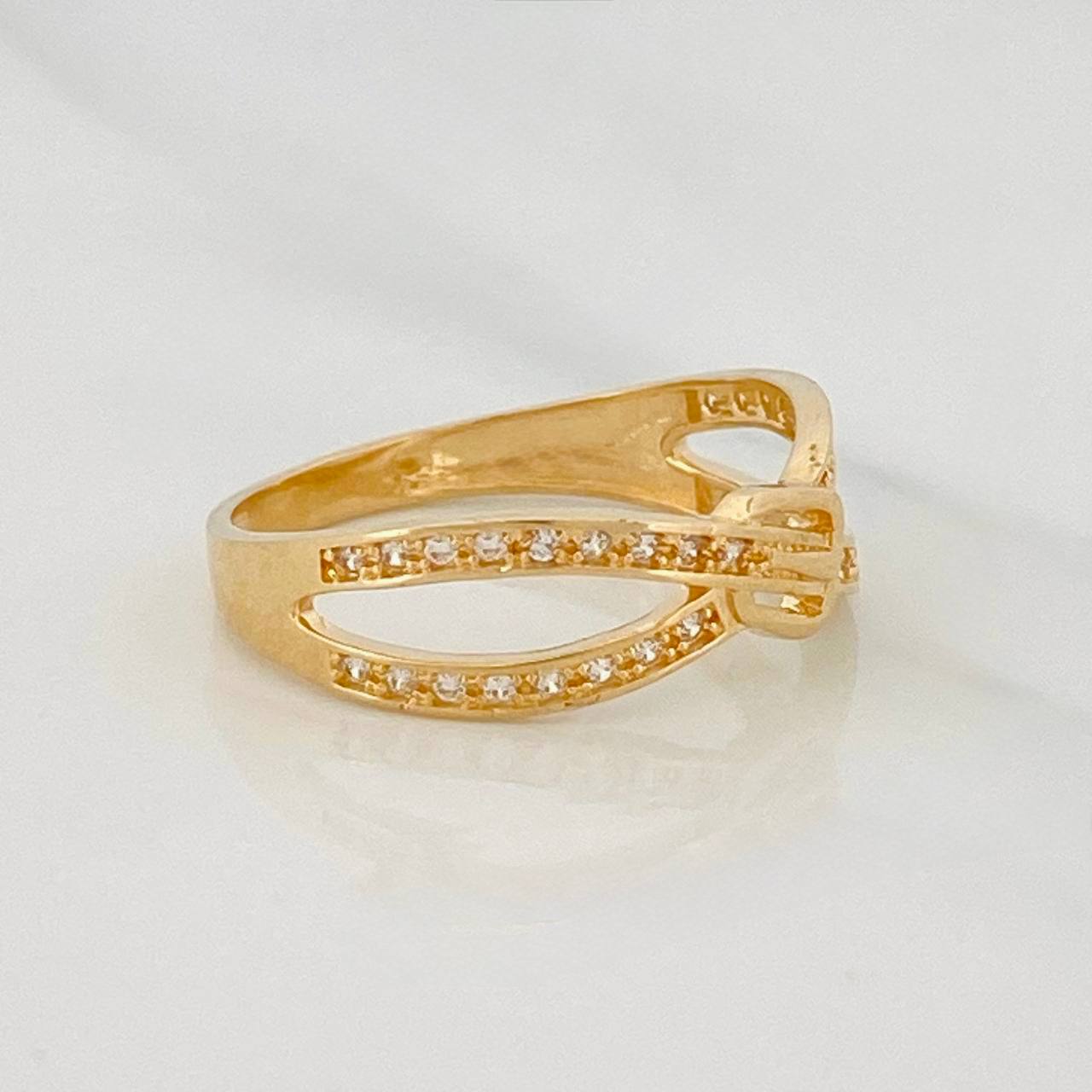Double Strap Ring 2.35g / T7 1/4 Yellow Gold 18K