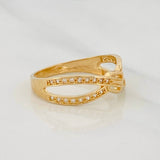 Double Strap Ring 2.35g / T7 1/4 Yellow Gold 18K