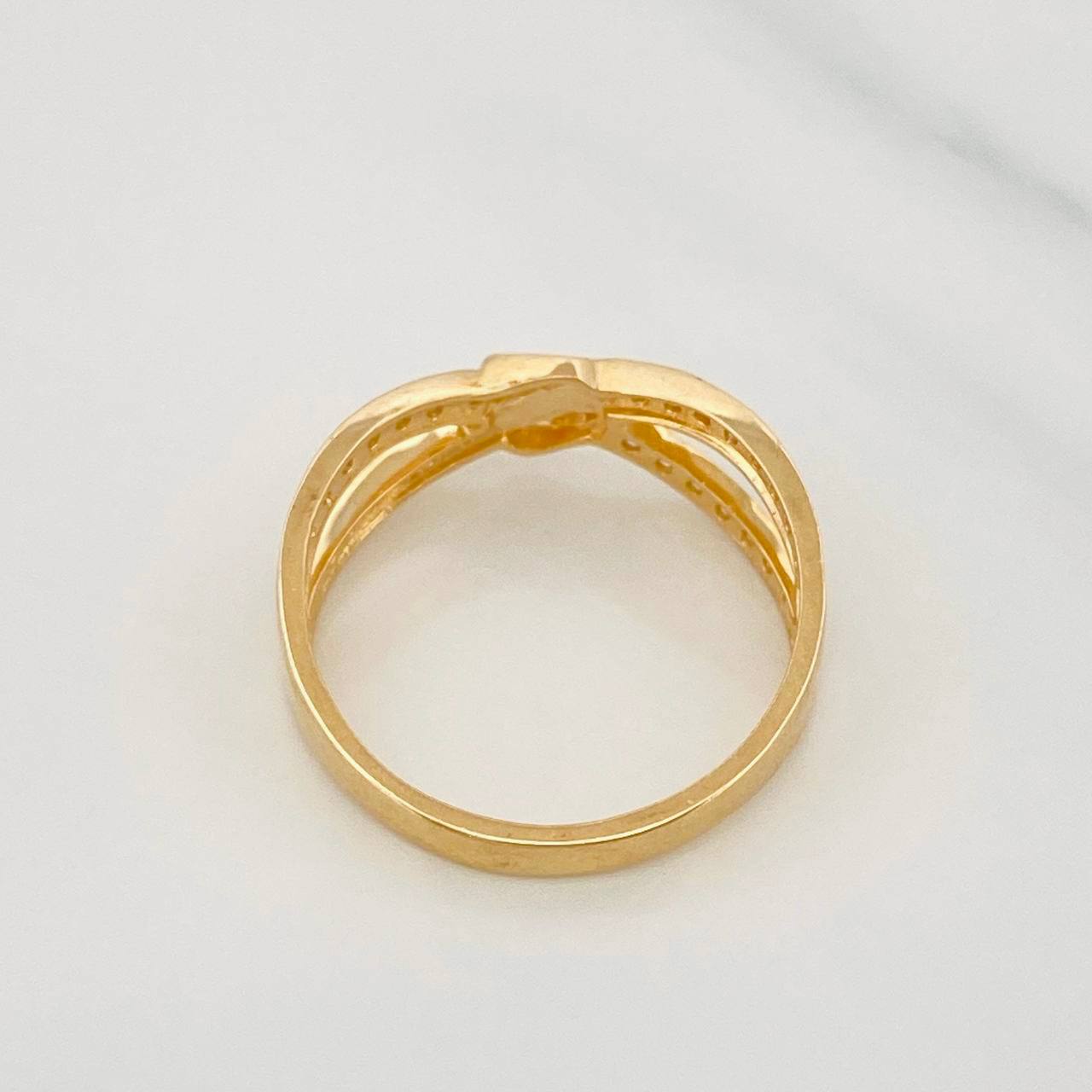 Double Strap Ring 2.35g / T7 1/4 Yellow Gold 18K