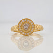 Crown Ring 3.1g / T7 1/2 Two-Tone Yellow White Gold 18K