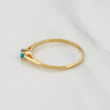 Solitaire Bridge Ring 1.1g / T6 1/2 Yellow Gold 18K