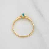 Solitaire Bridge Ring 1.1g / T6 1/2 Yellow Gold 18K