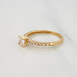 Solitaire Four Claws Ring 1.75g / T6 1/2 Yellow Gold 18K