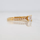 Solitaire Four Claws Ring 1.75g / T6 1/2 Yellow Gold 18K