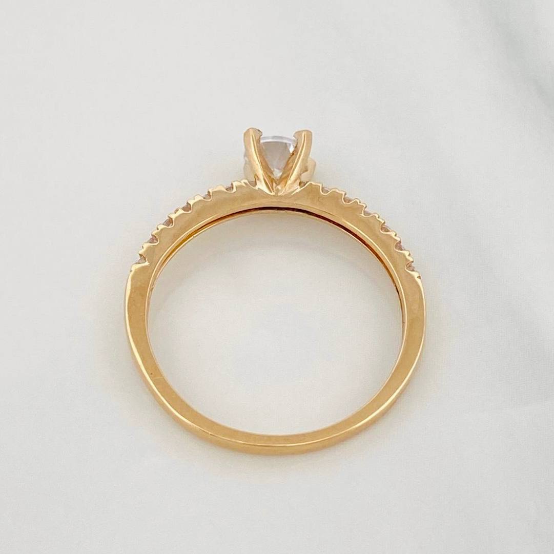 Solitaire Four Claws Ring 1.85g / T6 1/4 Yellow Gold 18K