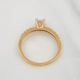 Solitaire Four Claws Ring 1.75g / T6 1/2 Yellow Gold 18K