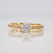 Solitaire Bridge Ring 2.5g / T7 1/2 Yellow Gold 18K