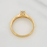 Solitaire Bridge Ring 2.5g / T7 1/2 Yellow Gold 18K
