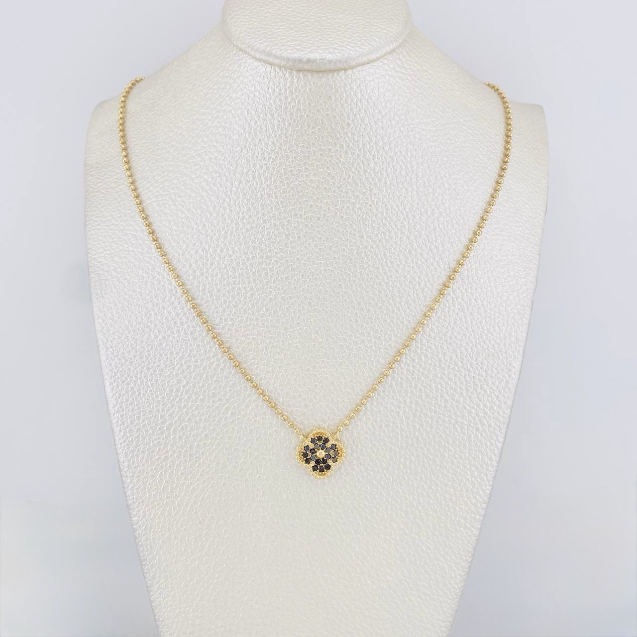 Clover Chain Military 7.35g / 16 1/2 in / 1.65mm Yellow Gold 18K