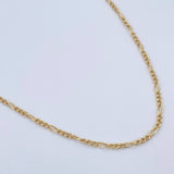 Cadena Figaro 1.7gr / 38.7cm-45.6cm / 1.8mm Oro Amarillo +1 18K $