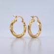 Hoop Earrings Tori 1.95gr / 2cm / Yellow Gold 18K Dotted &