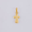 Dije Cruz Puntas Curvas 0.2g / 1/2 in Oro Amarillo 18K