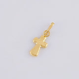 Dije Cruz Puntas Curvas 0.2g / 1/2 in Oro Amarillo 18K