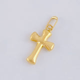 Dije Cruz Puntas Curvas 0.4g / 3/4 in Oro Amarillo 18K