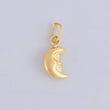 Pendant Moon 0.15g / 1/2 in Yellow Gold 18K