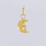Pendant Moon 0.15g / 1/2 in Yellow Gold 18K
