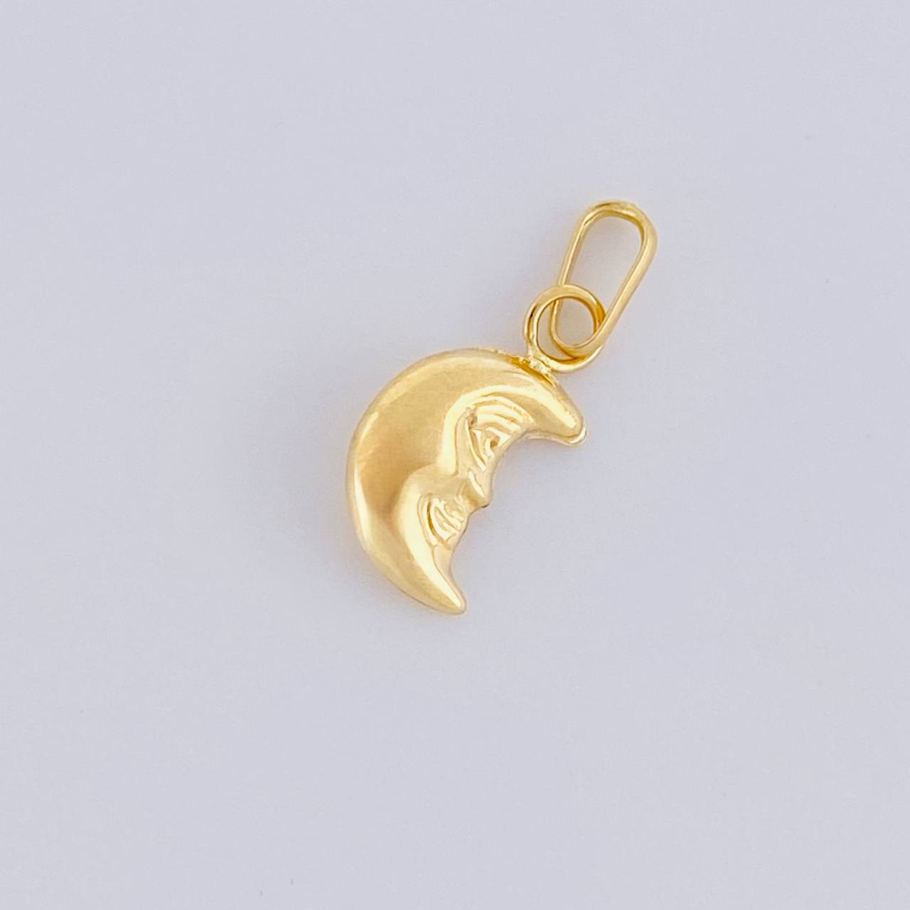 Pendant Moon 0.15g / 1/2 in Yellow Gold 18K