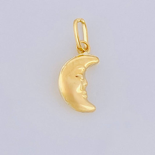 Dije Media Luna 0.3g / 1/2 in Oro Amarillo 18K