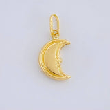 Pendant Half Moon 0.5g / 3/4 in Yellow Gold 18K
