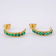 Topos Media Luna Esmeraldas 70pts 2.35gr / 3/4 in / Oro Amarillo 18K *