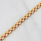 Bracelet Strap 10.4g / 7 1/2 in / 5.18mm Tri-Color Gold 18K