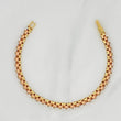 Bracelet Strap 10.4g / 7 1/2 in / 5.18mm Tri-Color Gold 18K