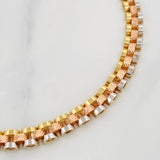 Bracelet Strap 10.4g / 7 1/2 in / 5.18mm Tri-Color Gold 18K