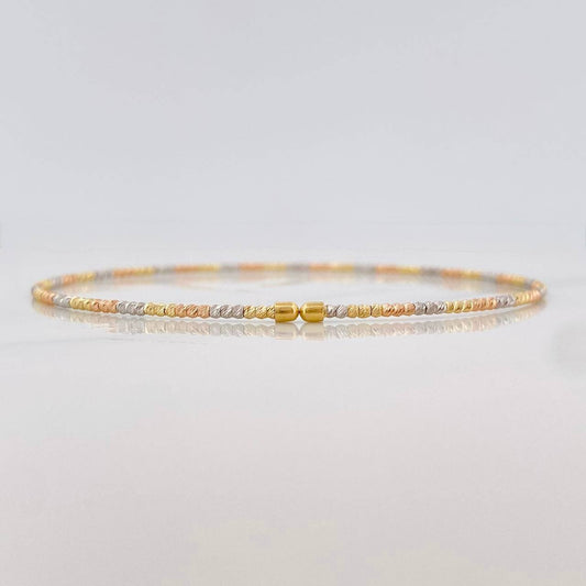 Pulso Aro Diamantado 1.8g / 7 in / 1.4mm Tres Oros 18K