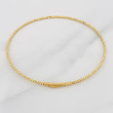 Diamond Cut Bracelet Hoop 2g / 6 3/4 in / 2mm Yellow Gold 18K