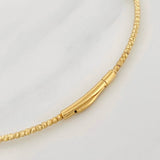 Diamond Cut Bracelet Hoop 2g / 6 3/4 in / 2mm Yellow Gold 18K