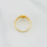 Anillo Love Corazón 2.85g / T7 1/4 Dos Oros Amarillo Blanco 18K