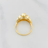 Anillo Corona 3.85g / T6 3/4 Dos Oros Amarillo Blanco 18K