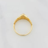 Anillo Corona Corazón 2.75g / T7 1/2 Dos Oros Amarillo Blanco 18K