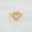 Ring 15's Hearts 3g / T6 1/2 Two Yellow White Gold 18K