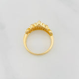 Anillo Corona Corazón 4g / T6 3/4 Dos Oros Amarillo Blanco 18K