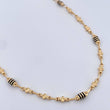 Rustic Barrel Chain Clover 11.1gr / 61.2cm / 4.8mm Black Rubbers 18K Yellow Gold $