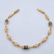 Bracelet Barrel Clover 4.7gr / 20.8cm / 4.7mm Black Rubber 18K Yellow Gold $