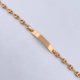 Pulso Bebé GC 1.7gr / 14.5cm / 3.8mm Placa Rectangular Curva Oro Amarillo 18K $
