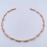 Tobillera Rustica Barril  4.05gr / 25.7cm / 4mm Oro Rosa 18K $
