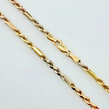 Special Rope Chain 15.65gr / 23 1/2 in / 3.4mm Three Golds +3 18K *