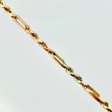 Special Rope Chain 15.65gr / 23 1/2 in / 3.4mm Three Golds +3 18K *