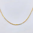Special Rope Chain 15.65gr / 23 1/2 in / 3.4mm Three Golds +3 18K *