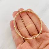 Pulso Aro Diamantado 5g / 6 3/4 in / 2mm Tres Oros 18K