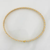 Pulso Aro Diamantado 5g / 6 3/4 in / 2mm Tres Oros 18K