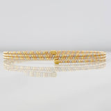 Pulso Aro Diamantado 5g / 6 3/4 in / 2mm Tres Oros 18K