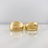 Hoop Earrings Half Moon 3.5g / 1/2 in Yellow Gold 18K