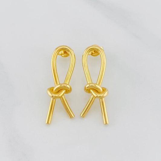 Stud Earrings Bow 3.25g / in / 1.8mm Yellow Gold 18K