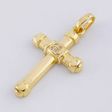 Dije Cruz Puntas Robustas 5.1g / 1 1/2 in Oro Amarillo 18K
