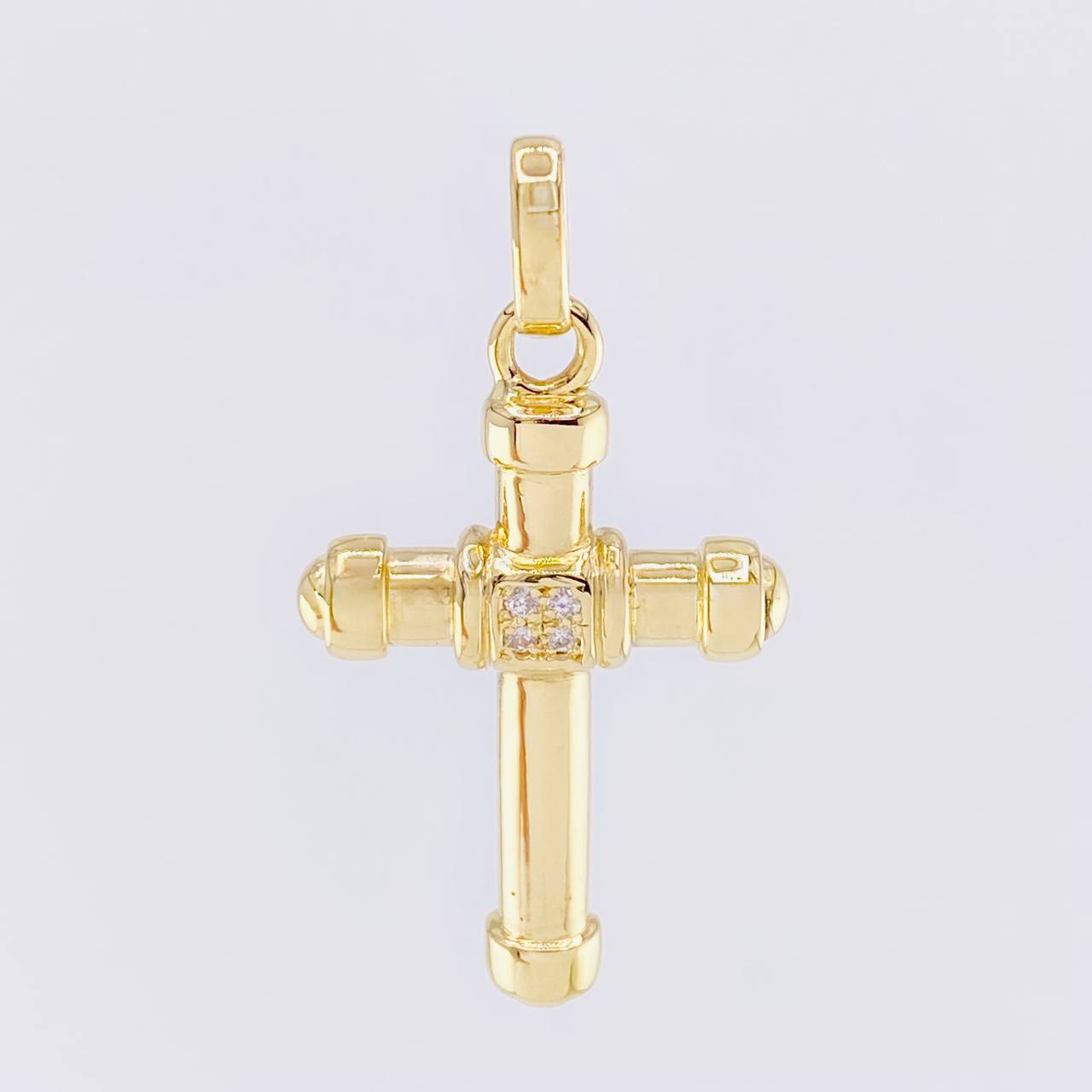 Dije Cruz Puntas Robustas 5.1g / 1 1/2 in Oro Amarillo 18K